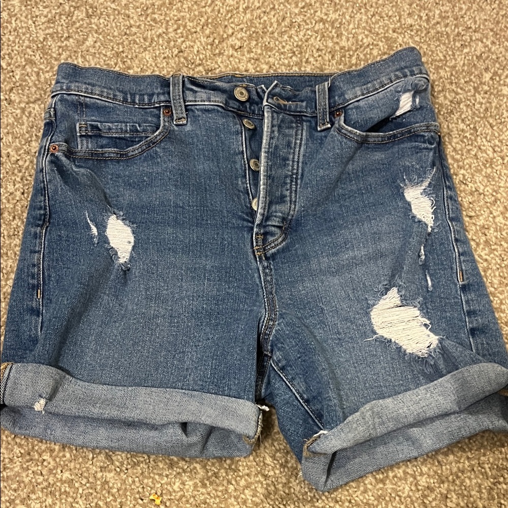 Old Navy Classic Blue Ripped Jean Shorts